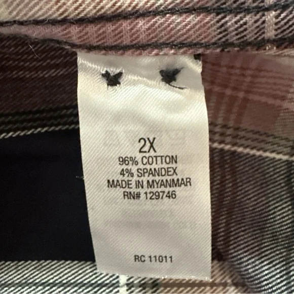 RidgeCut Toughwear Women’s Flex Button Down Size 2X NWT - Picture 5 of 6
